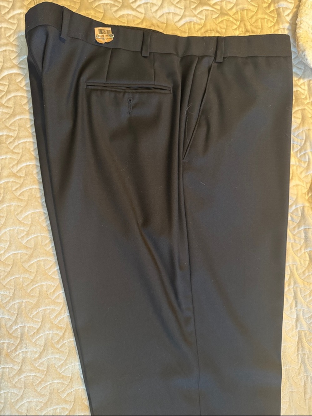 Ralph Lauren Black Men's Dress Pants — Tailored Flat Front